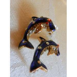 Betsey Johnson Blue dolphin earrings
