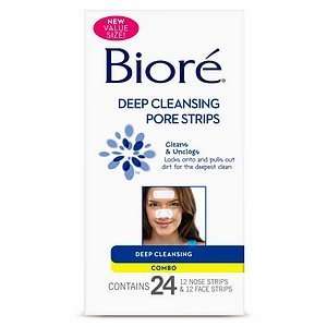  Biore Deep Cleansing Pore Strips, 24 ea Beauty
