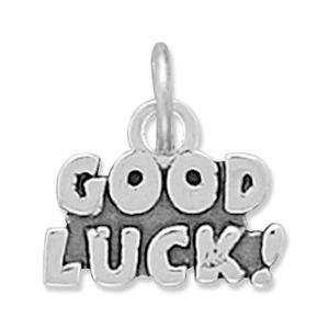  Good Luck Oxidized Sterling Silver Charm Jewelry