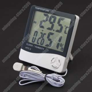 Digital Monitor Humidity Thermometer Meter Clock Alarm  