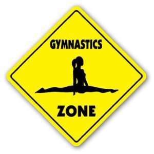  GYMNASTICS ZONE Sign novelty gift sport gym Patio, Lawn 