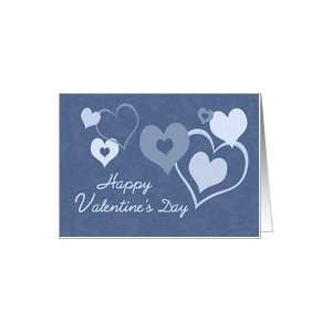  Happy Valentines Day for Co worker   Blue Hearts Card 