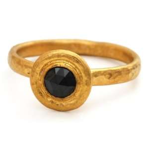  Gurhan 24kt Yellow Gold Black Diamond Ring Gurhan Jewelry 