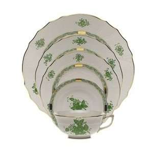  Herend Chinese Bouquet Green Five Piece Place Setting 