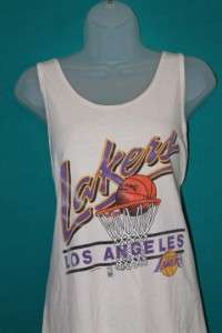   Lakers T Shirt Los Angeles 100% Cotton Tank Top Basketball NBA  