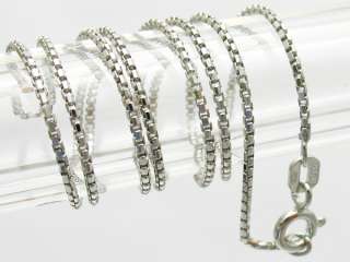 Sterling Silver ROUND BOX chain necklace 1mm 060  
