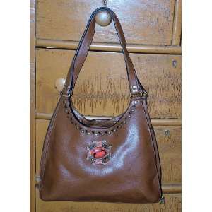  Faux Leather Western Hobo Bag 