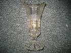 vintage press glass vase with gold guilding 