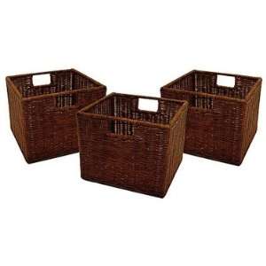    Small Wicker Baskets by Winsome Wood   Set of 3
