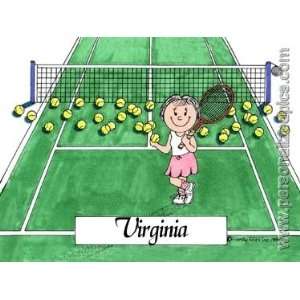  Personalized Name Print   Tennis Player (Female) 