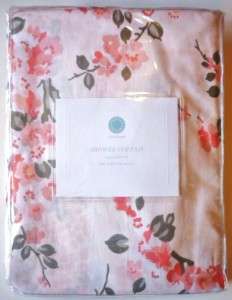 MARTHA STEWART New Cherry Blossom SHOWER Curtain NIP Pink  