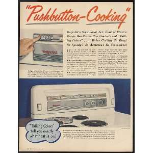  1948 Hotpoint Pushbutton Controls Range Print Ad (7778 