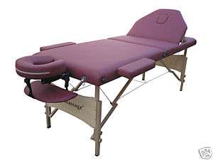 Maroon PU Reiki Portable Massage Table Carry Case U9RW 814836013543 
