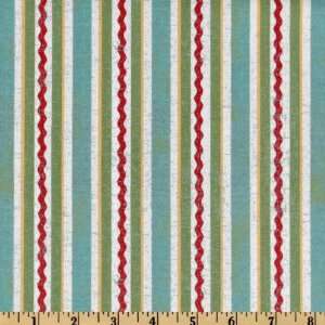  44 Wide Aqua/Green Stripes American Heritage Fabric By 