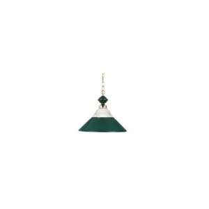   B14 RIB 14 1/2 Shade Pendant Finish Hunter Green