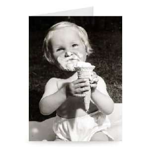  Ice Cream Baby   Greeting Card (Pack of 2)   7x5 inch 