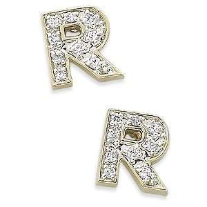  Cubic Zirconia CZ initial Earrings Z Jewelry