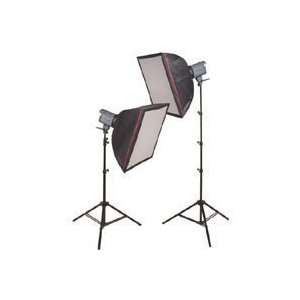  Interfit Photographic Stellar 300ws 2 Monolight Double Softbox Kit 