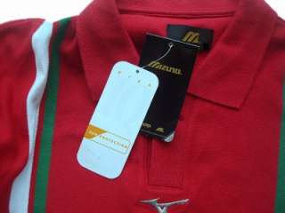 NWT Mizuno Golf Polo Shirt Sun Protection Gray & Red  