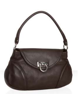 Ferragamo brown leather Celeste shoulder bag