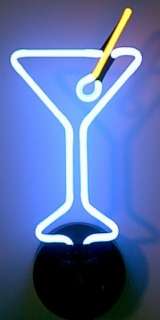Neon sign lamp Martini Glass with Olive Bar Light  