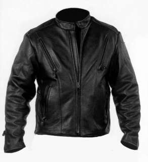 Mens Leather Motorcycle Jacket Coat 2X 2XL XXL New  