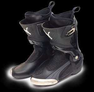 Puma 1000 V2 Black/Silver Motorcycle Boot Bike Footwear Brand New 