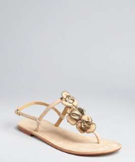 Charles David camel suede jeweled flower Kantu sandals   up 