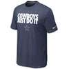 Nike NFL Just Do It T Shirt   Mens   Cowboys   Navy / White