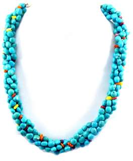 Zuni Multi strand Turquoise Necklace by Sarah Leekya  