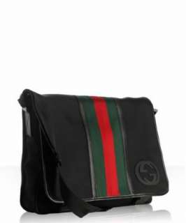 Gucci black paranà signature web messenger bag   