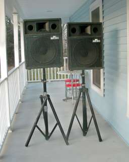   Enclosures TAC 15H Sound Reinforcement Speakers w/Tripod Stands  