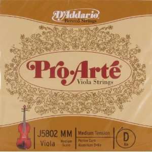  DAddario Viola Pro Arte Medium Length Aluminum Wound D 