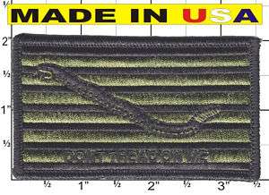Dont Tread On Me Gadsden Navy Seal Patch Green VELCRO  