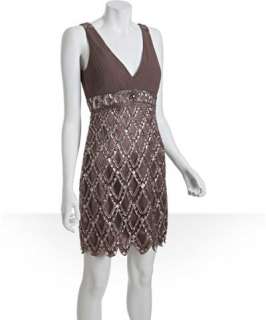 Badgley Mischka Platinum Label Womens Beaded Dress    Badgley 