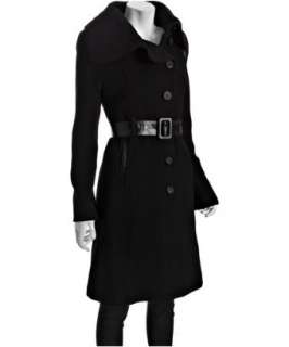 Mackage black wool cashmere Gloria belted coat   