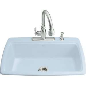 Kohler Cape Dory Self Rimming Kitchen Sink With 2 Hole Faucet Drilling 
