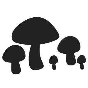  6pc Large Mushroom Chalkboard Wall Accent Decal Stickers 