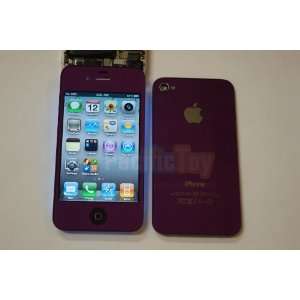  Shinny Purple CDMA iPhone 4 4G Full Set Front Glass Digitizer +LCD 