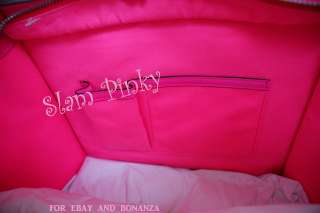 100% Auth Celine 2012 Resort Fluo Hot Pink Pebble Leather Mini Luggage 