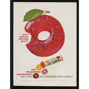  1965 Life Savers Fancy Fruits Life Saver Apple Print Ad 
