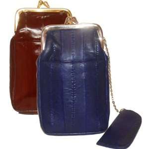   New Eel Skin Cigarette And Lighter Holder Blue #E342