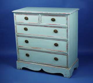 Antique English Furniture Victorian Painted Pine Chest  
