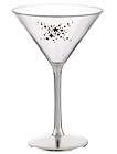 Hollywood / New Year Party Silver Plastic Martini Glass