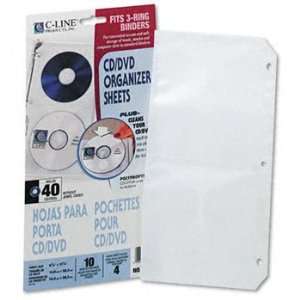 C Line® Looseleaf CD/DVD Organizer Sheets SHEET,ORG,F/CD 