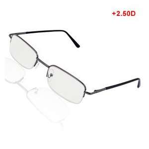  Magnifying +2.50D Half Frame Reading Glasses Presbyopic 