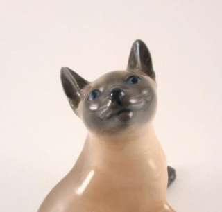 Royal Copenhagen Reclining Siamese Cat Figurine #2862  