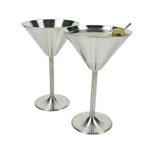 Stainless Steel Martini Glasses Set of 4 
