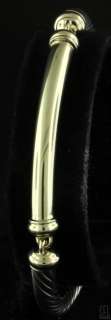 DAVID YURMAN STERLING SILVER/14K GOLD HIGH FASHION CABLE BRACELET 
