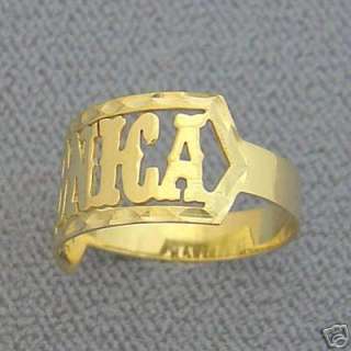 10k Gold Name Ring Personalized Jewelry Handmade NR04  